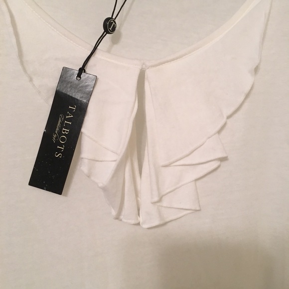 NWT Talbots Woman ruffle short sleeve T-shirt - Picture 2 of 6